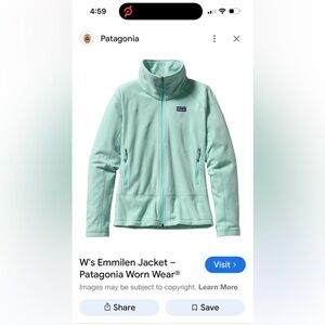 Patagonia Women's Mint Green Jacket fleece size small
